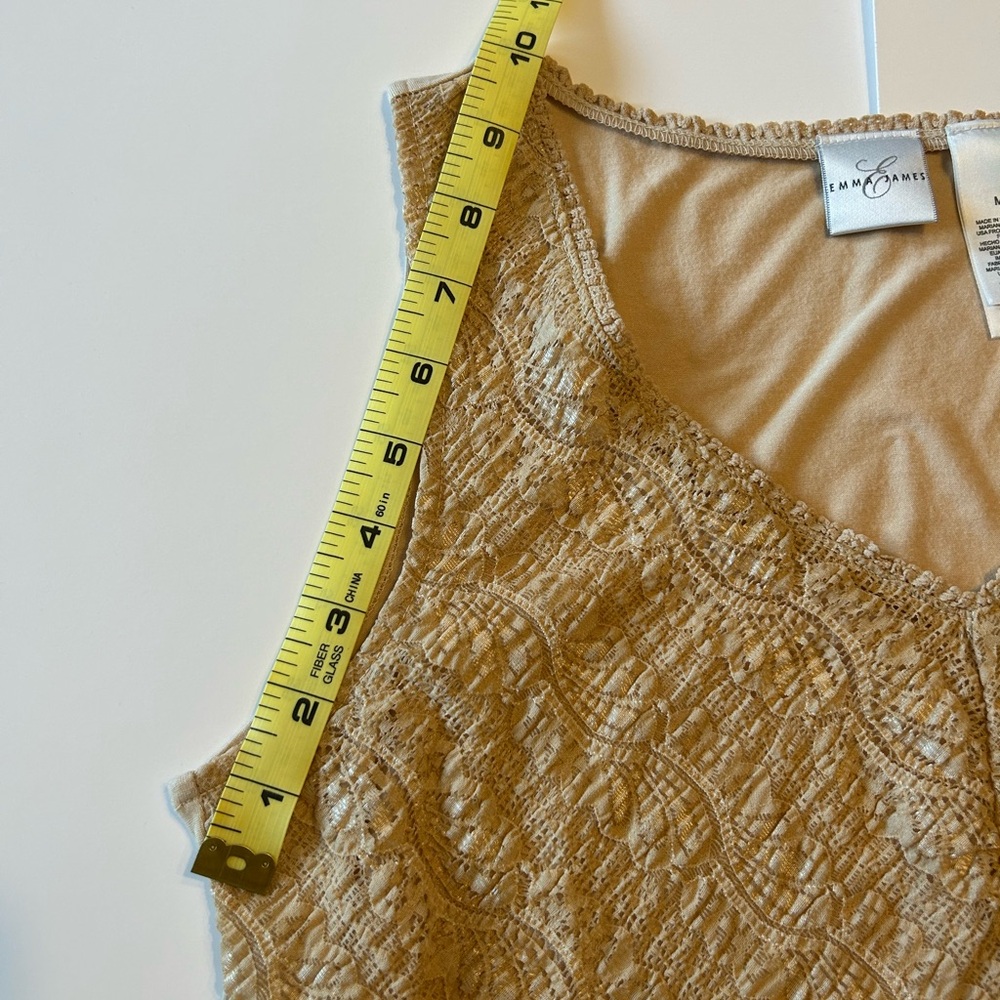 Emma James Beige Lace Tank Top - Picture 6 of 6